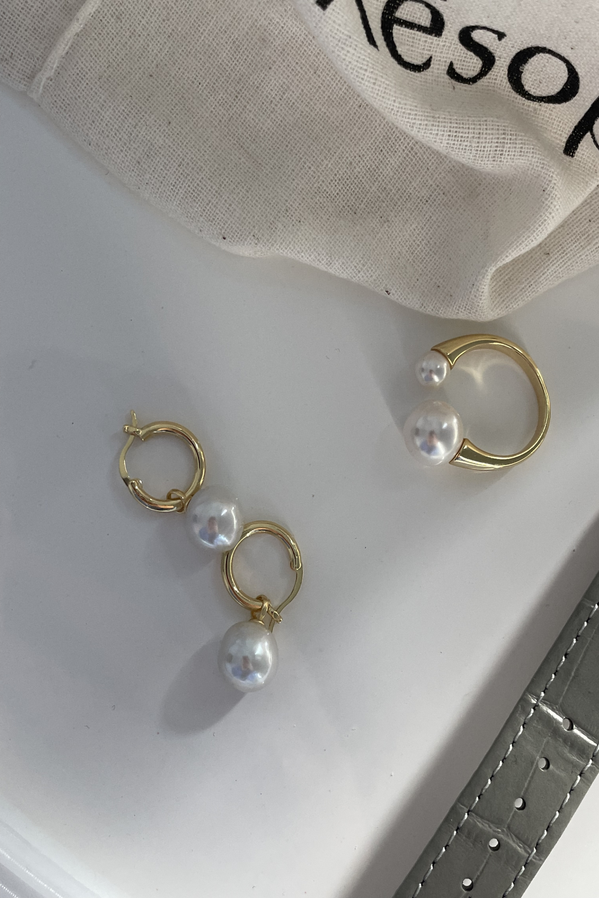 Swarovski Double Pearl Open Ring 340